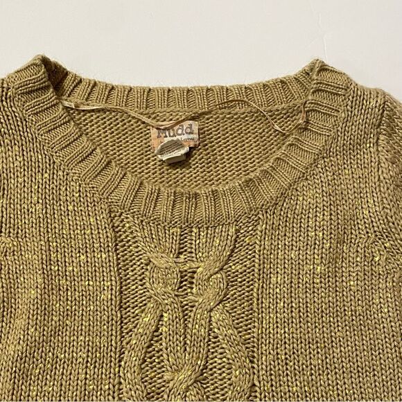 Women's Vintage 90's Y2K Mudd Cropped Knit Sweater Size Medium - Picture 2 of 10